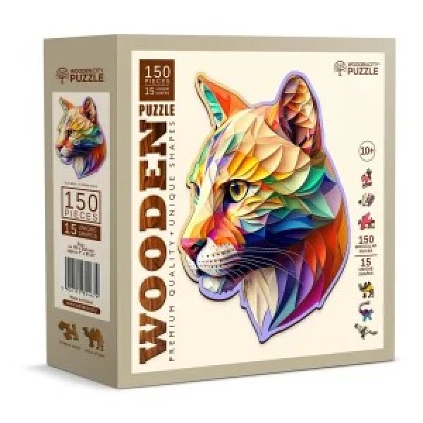 Wooden Puzzle 150 Pces - Gaudy Cougar