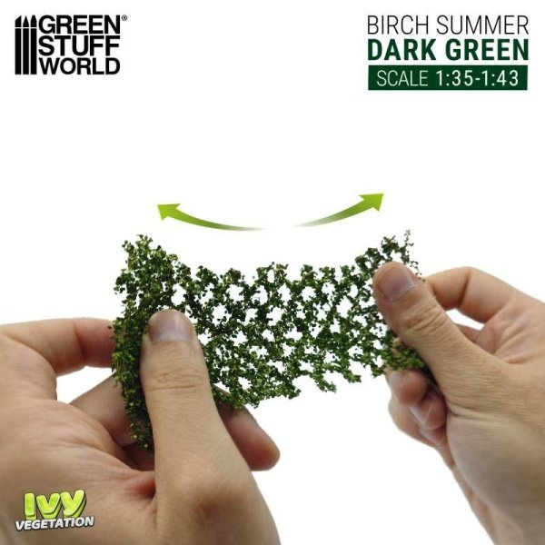 Green Stuff World - Feuillage lierre miniature - Bouleau vert foncé - Large – Image 2