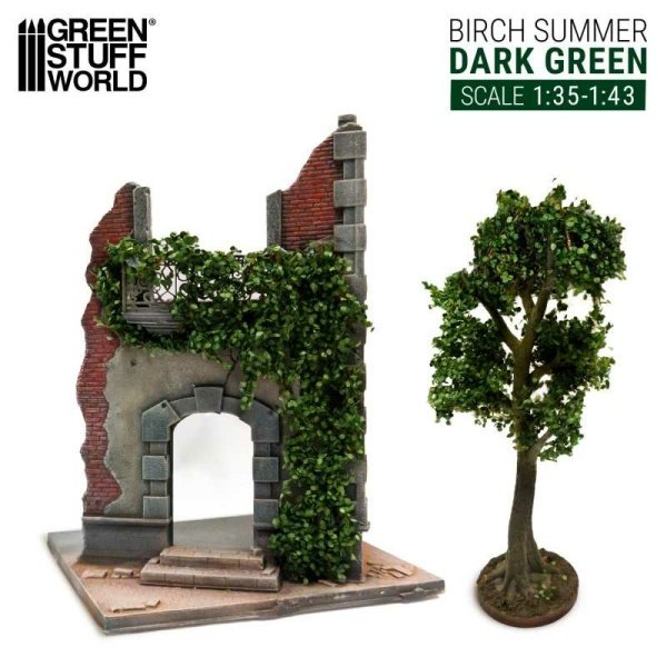 Green Stuff World - Feuillage lierre miniature - Bouleau vert foncé - Large – Image 4