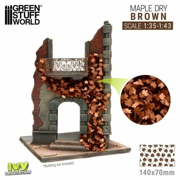 Green Stuff World - Feuillage lierre miniature - Érable Marron - Large