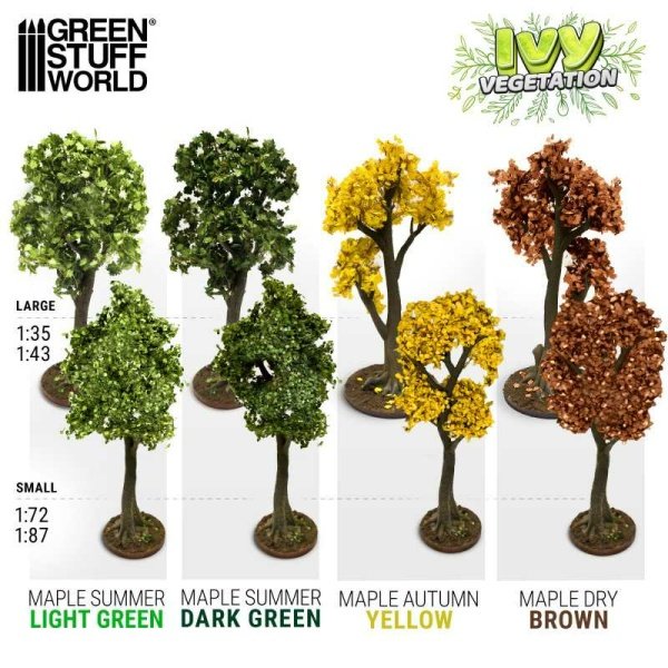 Green Stuff World - Feuillage lierre miniature - Érable vert clair - Large – Image 4