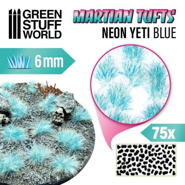 Green Stuff World - Touffes d'herbe martienne - Neon yeti blue
