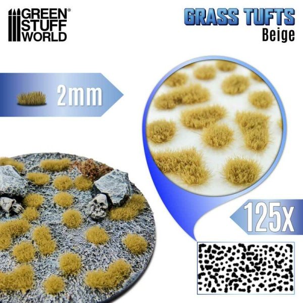 Green Stuff World - Touffes d'herbe - Tuft 2 mm - Beige
