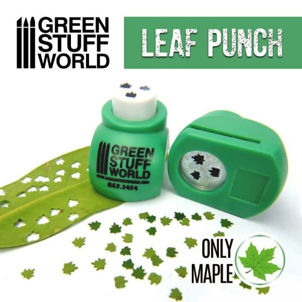 Green Stuff World - Perforatrice de feuilles modélisme vert moyen