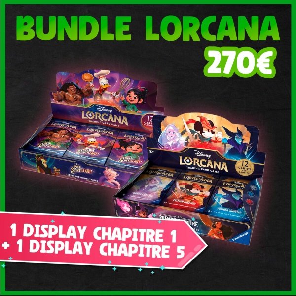 Lorcana  - 1 Display Chapitre 2 EN + 1 Display Chapitre 1 - FR