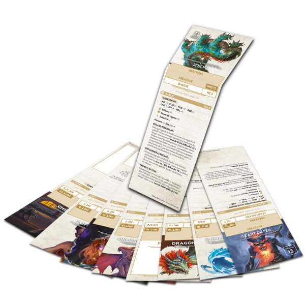 Chroniques Oubliées Fantasy 2°Edition - Mémentos de PNJ + monstres des scénarios du livre de base