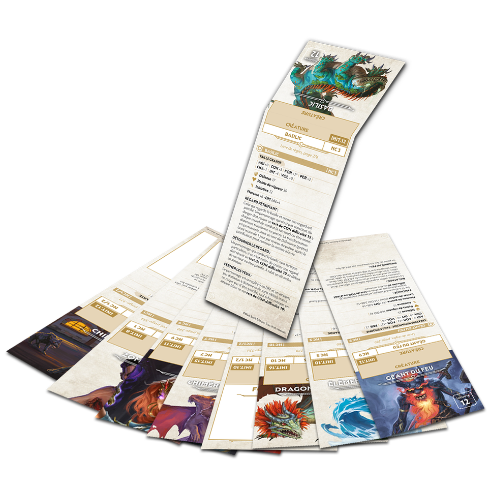 Chroniques Oubliées Fantasy 2°Edition - Mémentos de PNJ + monstres des scénarios du livre de base