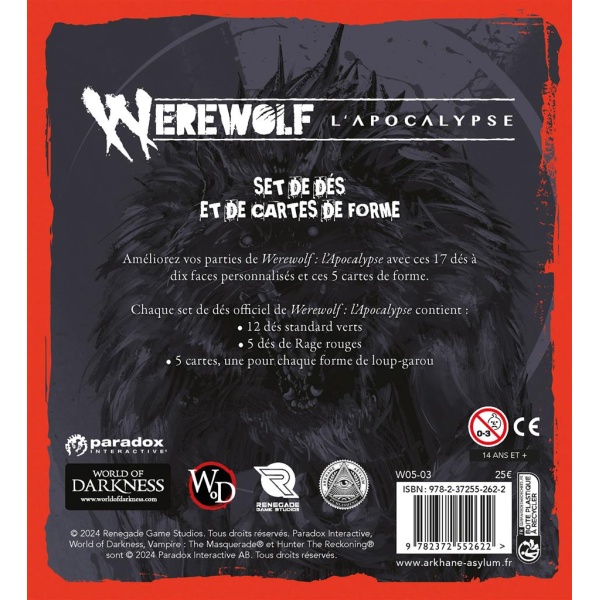 Werewolf L'Apocalypse - Set de dés – Image 2