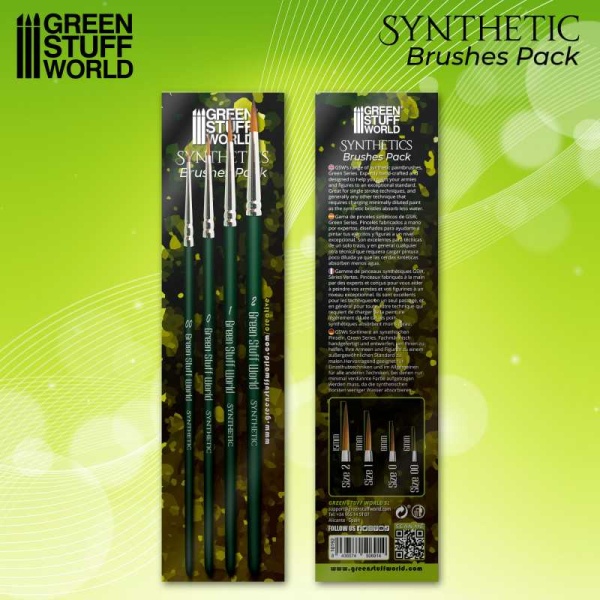 Green Stuff World - Green series set de pinceaux synthétiques