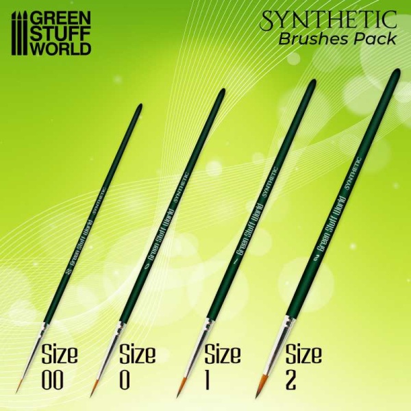 Green Stuff World - Green series set de pinceaux synthétiques – Image 4