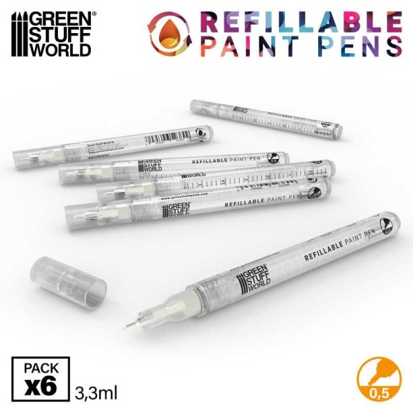 Green Stuff World - Stylo-feutre rechargeable 0.5 (pack x6)