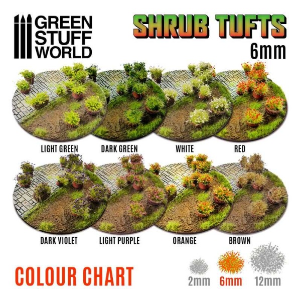Green Stuff World - Touffes de Buissons 6mm Auto-Adhésif - Vert foncé – Image 2